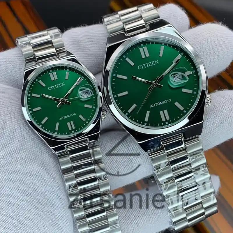 ساعت مچی سیتیزن سویوسا سیلور صفحه سبز (تک و ست) Citizen TSUYOSA Silver Green Screen — تصویر ۲