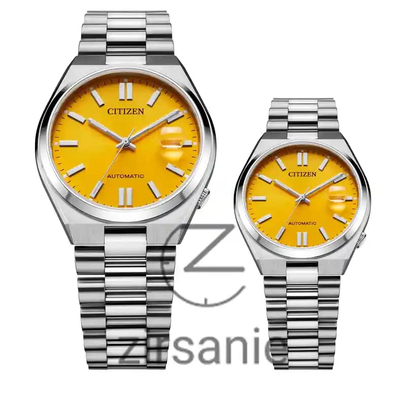 ساعت مچی سیتیزن سویوسا سیلور صفحه زرد (تک و ست) Citizen TSUYOSA Silver Yellow Screen
