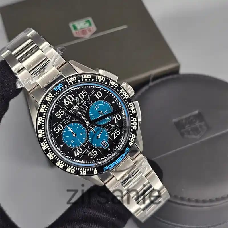 ساعت مچی مردانه تگ هویر پورشه new سیلور آبی Tag Heuer Porsche new Silver Blue — تصویر ۲