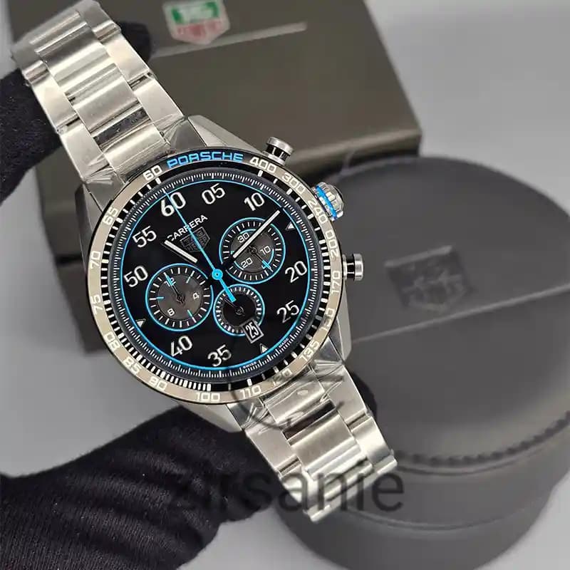 ساعت مچی مردانه تگ هویر پورشه new سیلور آبی Tag Heuer Porsche new Silver Blue — تصویر ۷