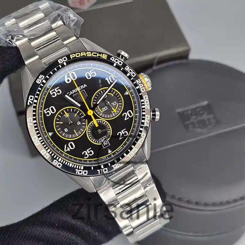ساعت مچی مردانه تگ هویر پورشه new سیلور زرد Tag Heuer Porsche new Silver Yellow — تصویر ۲