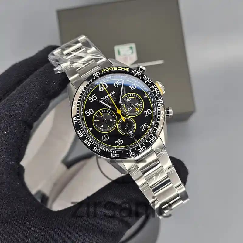 ساعت مچی مردانه تگ هویر پورشه new سیلور زرد Tag Heuer Porsche new Silver Yellow — تصویر ۳