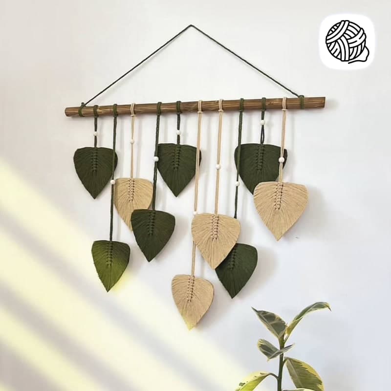دیوار کوب مکرومه بافی طول 80 cm مدل مانترَه