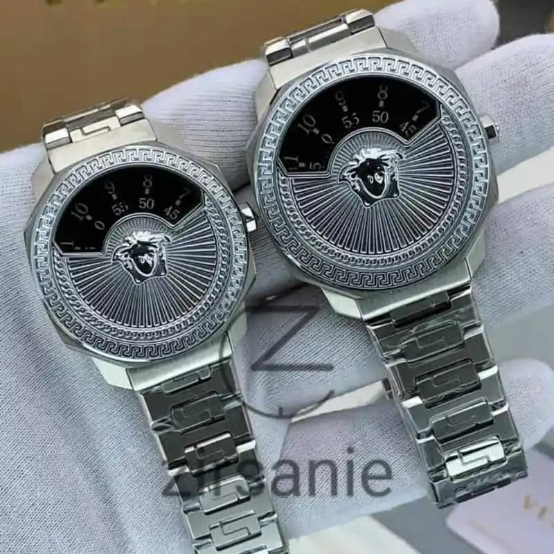 ساعت مچی ورساچه کنتوری سیلور صفحه مشکی (تک و ست) Versace Meter Silver Black Screen — تصویر ۲
