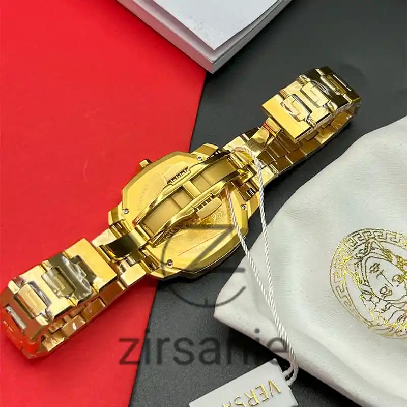 ساعت مچی ورساچه کنتوری طلایی صفحه مشکی (تک و ست) Versace Meter Gold Black Screen — تصویر ۶