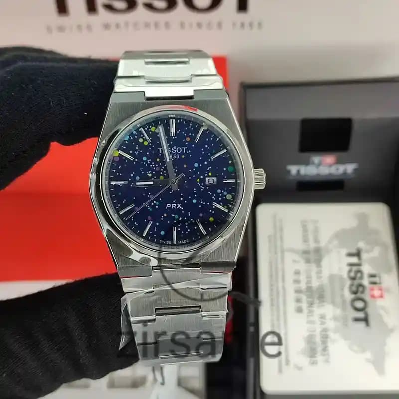 ساعت مچی مردانه تیسوت PRX سیلور صفحه آبی Tissot PRX Silver Blue Screen — تصویر ۲
