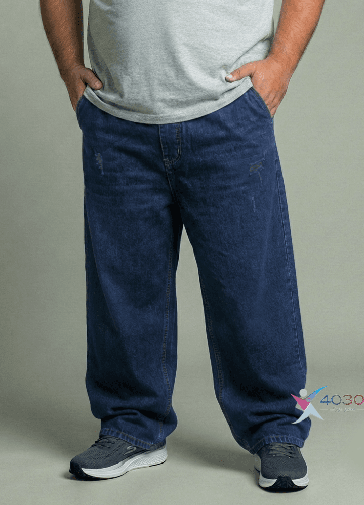 شلوار جین کمرکش بگ استایل Bag style سایزبزرگ ( 3810 ) — تصویر ۶