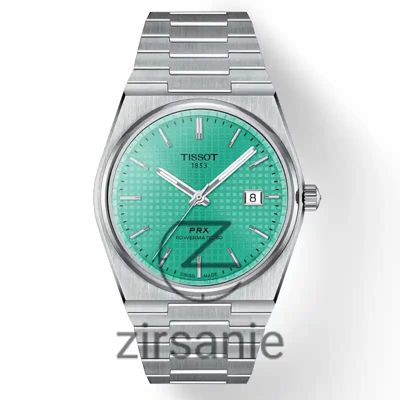 ساعت مچی مردانه تیسوت PRX سیلور صفحه سبز Tissot PRX Silver Green Screen