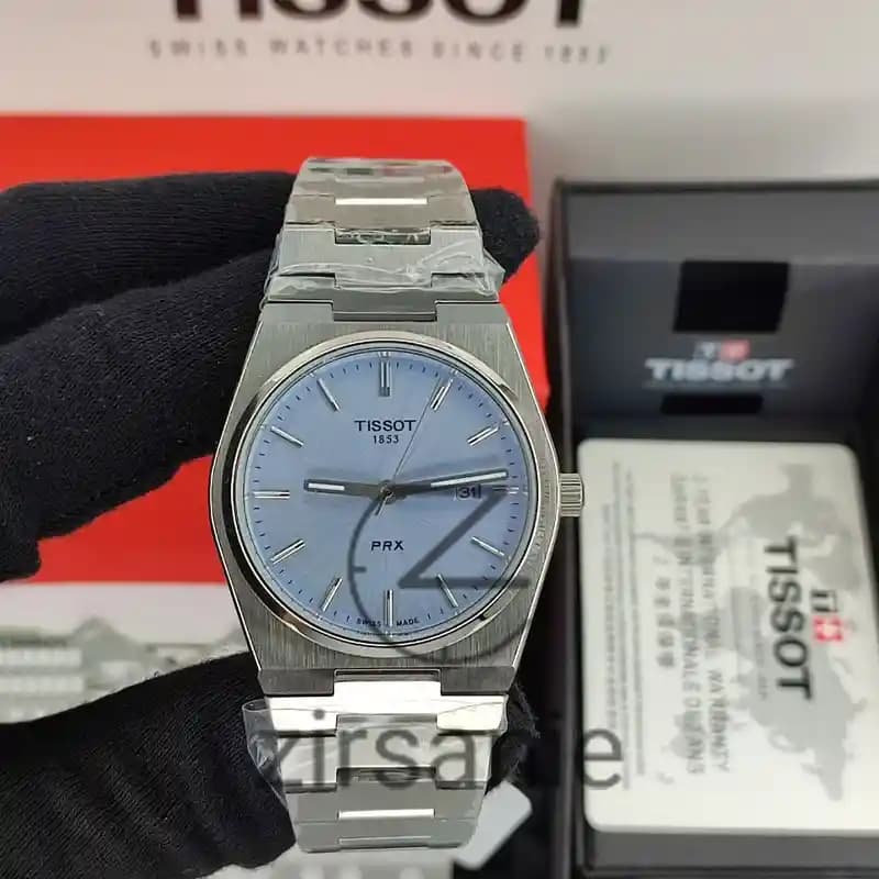 ساعت مچی مردانه تیسوت PRX سیلور صفحه تیفانی Tissot PRX Silver Tiffany Screen — تصویر ۲