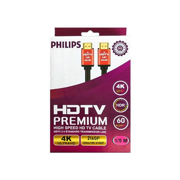 کابل اچ دی ام ای فیلیپس 1/5 متری PHILIPS HDMI 4K — تصویر ۲