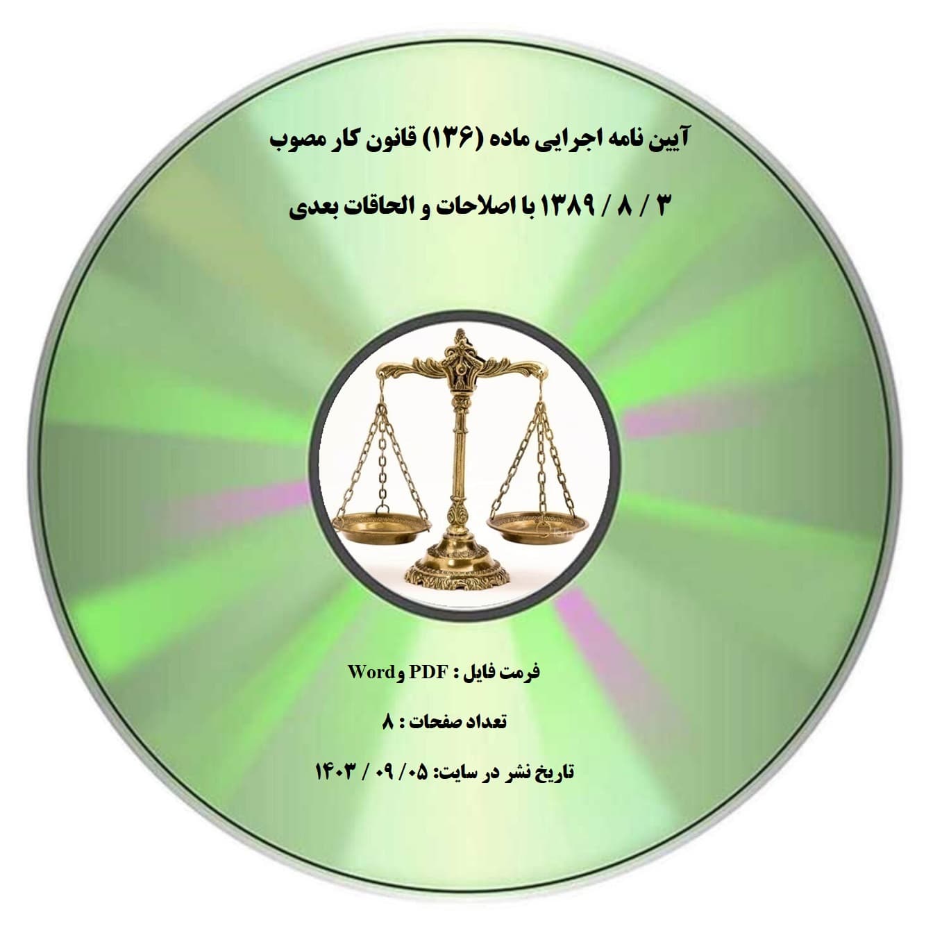 آیین نامه اجرایی ماده (۱۳۶) قانون کار با اصلاحات و الحاقات بعدی