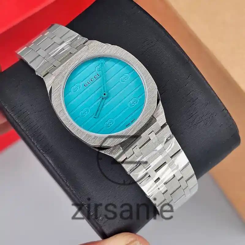 ساعت مچی زنانه و مردانه گوچی سیلور صفحه تیفانی Gucci Silver Tiffany Screen — تصویر ۲