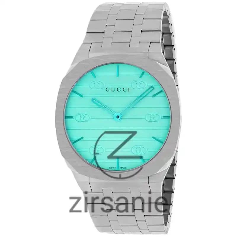 ساعت مچی زنانه و مردانه گوچی سیلور صفحه تیفانی Gucci Silver Tiffany Screen