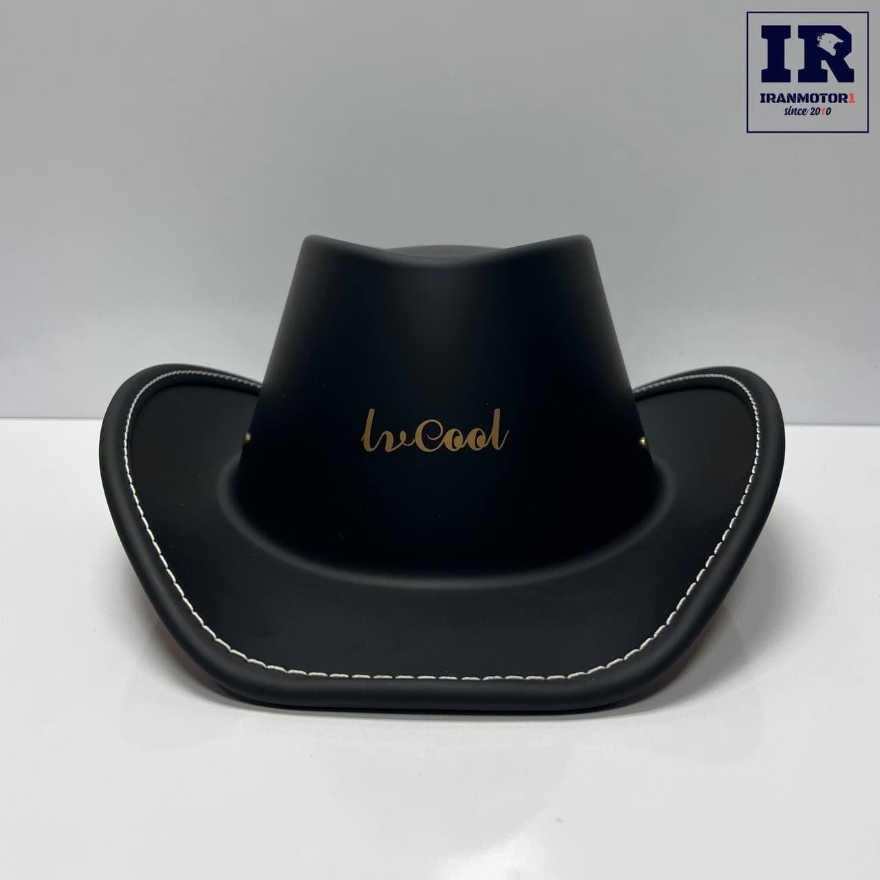 کلاه کاسکت کابویی موتور سیکلت LVCOOL مشکی مات — تصویر ۳
