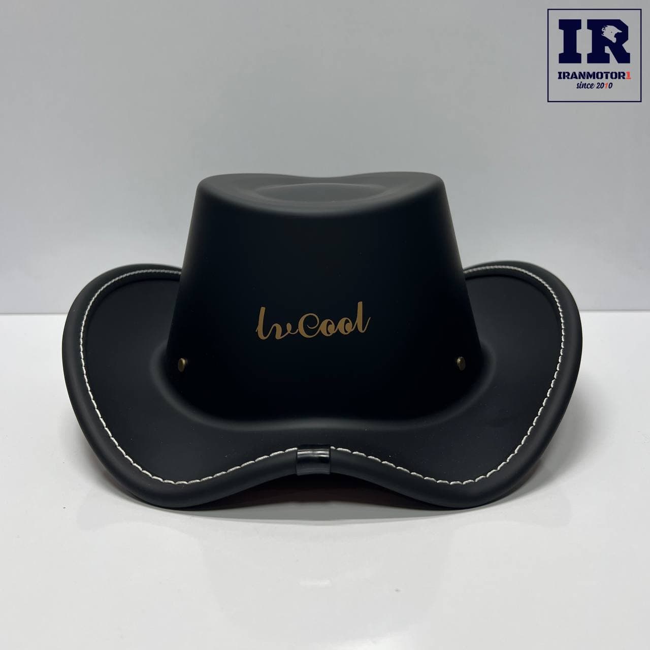 کلاه کاسکت کابویی موتور سیکلت LVCOOL مشکی مات — تصویر ۴