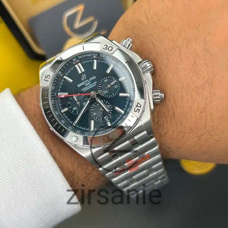 ساعت مردانه برایتلینگ 1884 سیلور صفحه آبی Breitling 1884 Silver Blue Screen — تصویر ۸