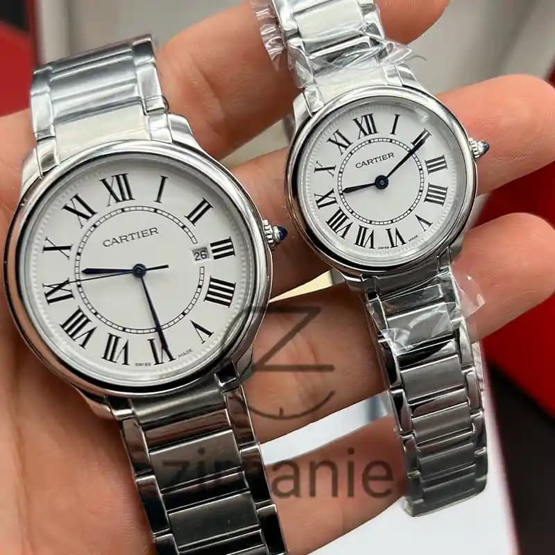 ساعت مچی مردانه کارتیر بالن بلو 2024 سیلور صفحه سفید Cartier Ballon Bleu 2024 Silver White Screen — تصویر ۶