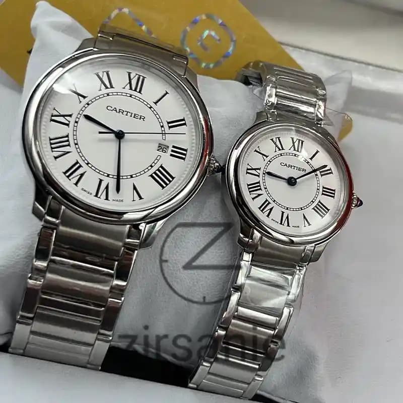 ساعت مچی مردانه کارتیر بالن بلو 2024 سیلور صفحه سفید Cartier Ballon Bleu 2024 Silver White Screen — تصویر ۳