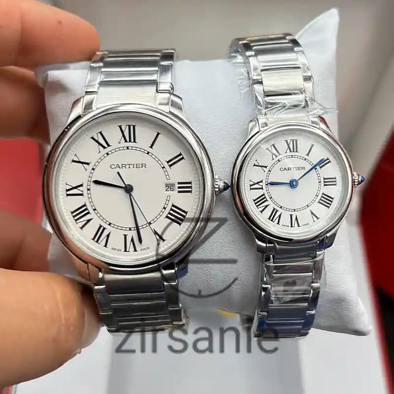 ساعت مچی مردانه کارتیر بالن بلو 2024 سیلور صفحه سفید Cartier Ballon Bleu 2024 Silver White Screen — تصویر ۴
