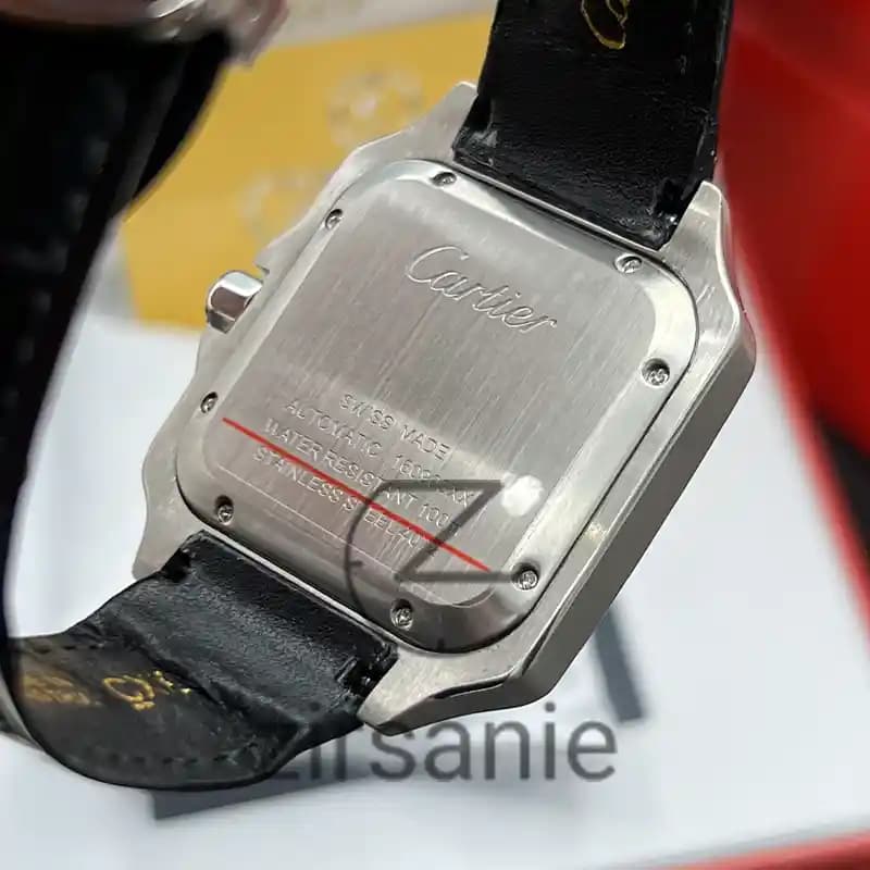 ساعت مچی مردانه کارتیر د سانتوز سیلور صفحه سفید Cartier de Santos Metal Silver White screen — تصویر ۷