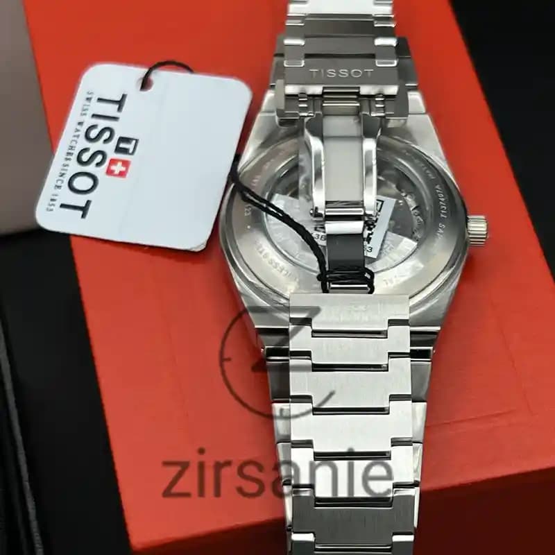 ساعت مچی مردانه تیسوت پی ار ایکس اتوماتیک سیلور صفحه آبی Tissot Prx Automatic Silver Blue Screen — تصویر ۷