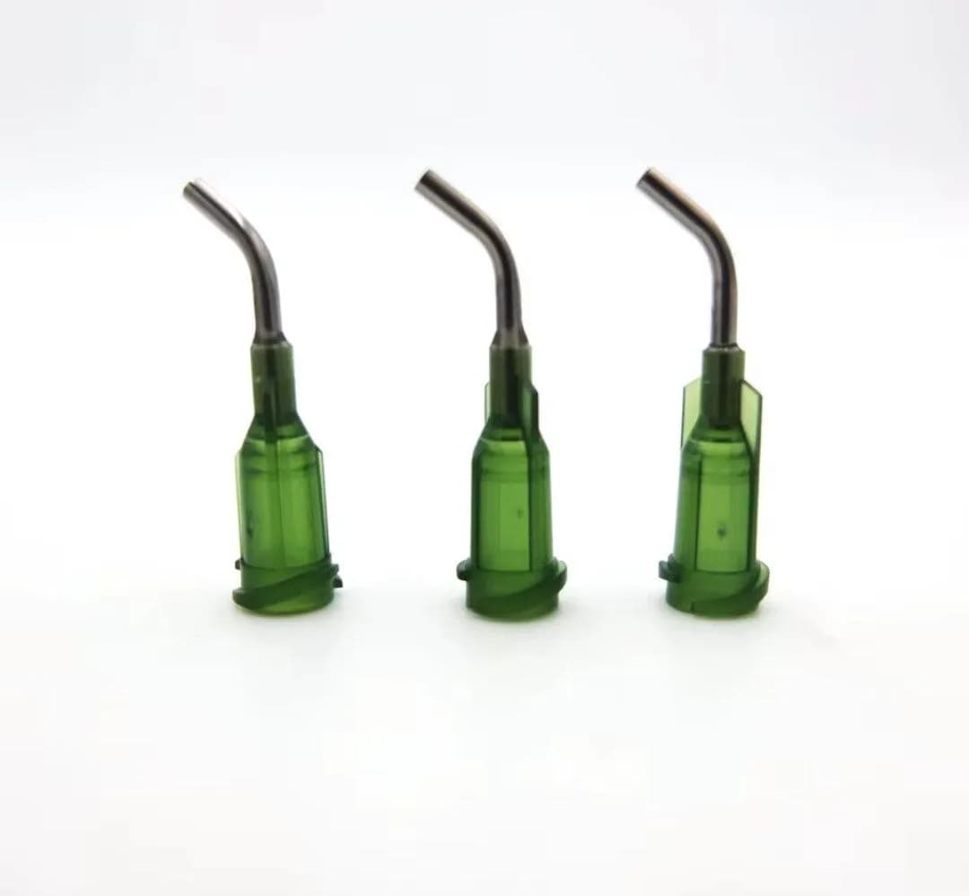نازل (سوزن) سر کج 30G (سبز تیره)