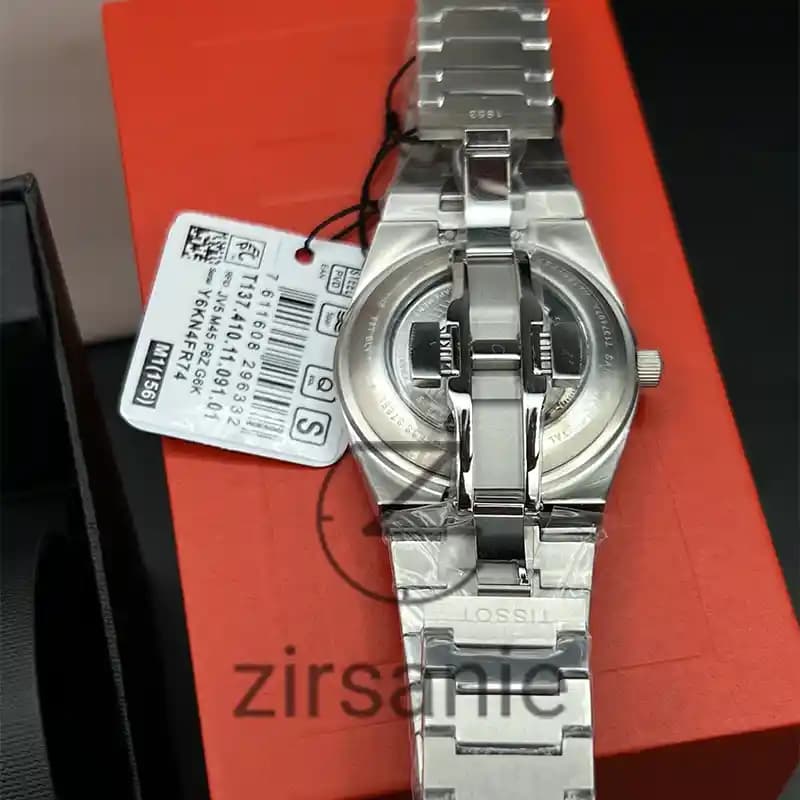 ساعت مچی مردانه تیسوت اتومات سیلور صفحه سفید Tissot PRX Powermatic 80 Automat Silver White — تصویر ۵