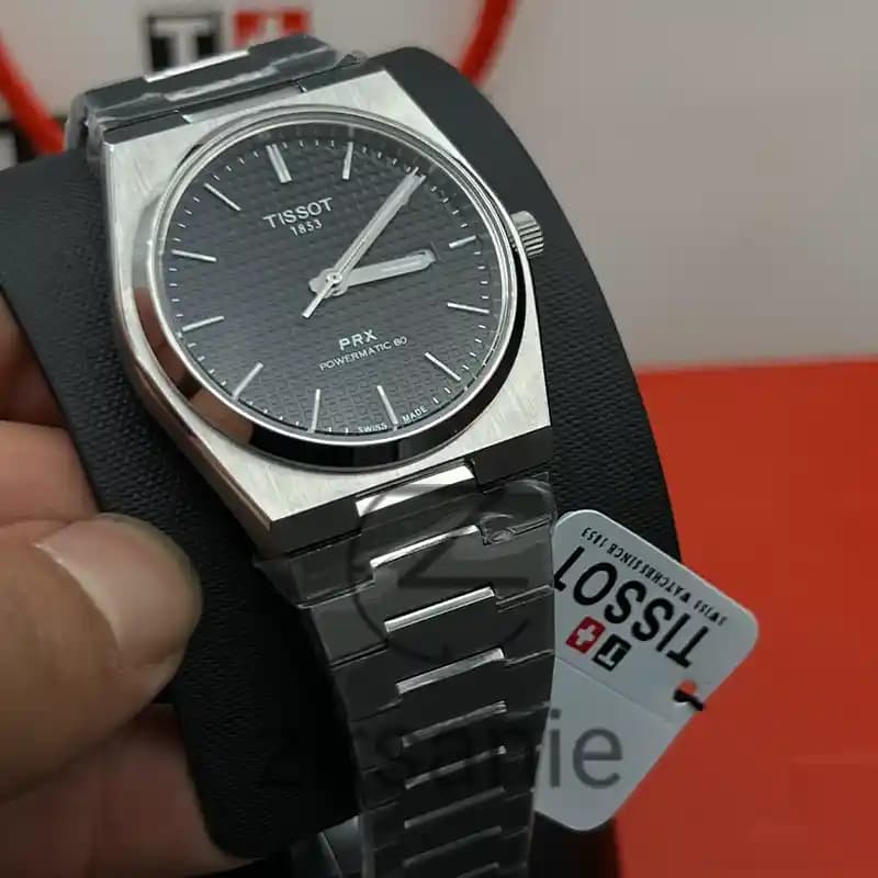 ساعت مچی مردانه تیسوت اتومات سیلور صفحه مشکی Tissot PRX Powermatic 80 Automat Silver Black — تصویر ۵