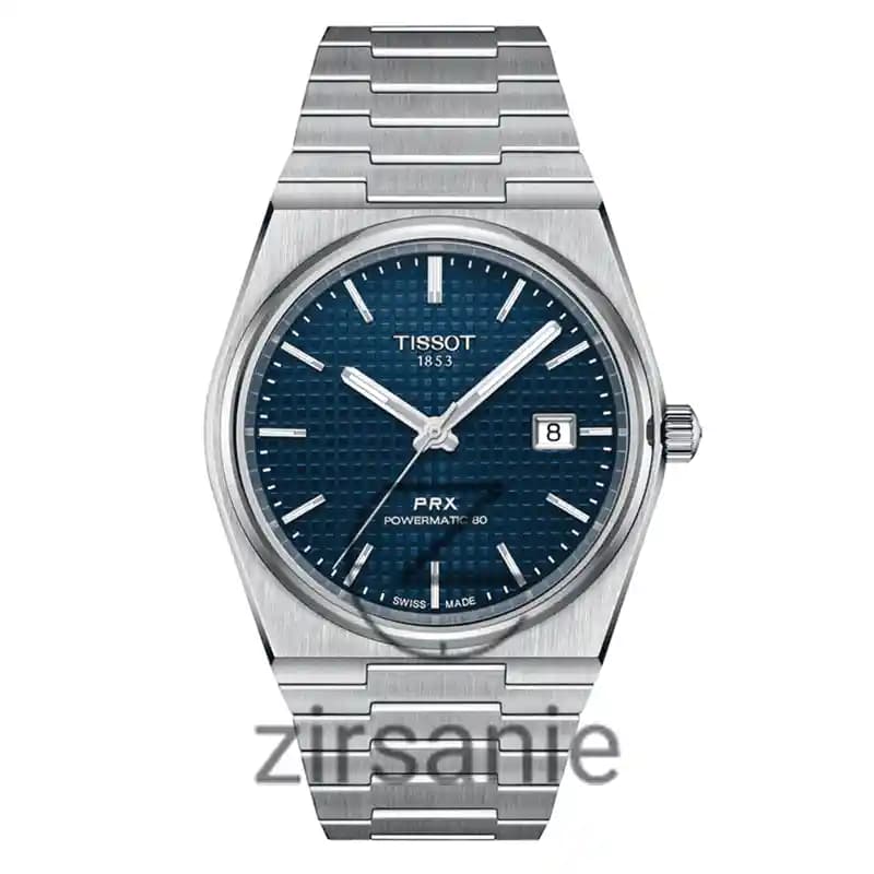 ساعت مچی مردانه تیسوت اتومات سیلور صفحه سرمه‌ای Tissot PRX Powermatic 80 Automat Silver Navy