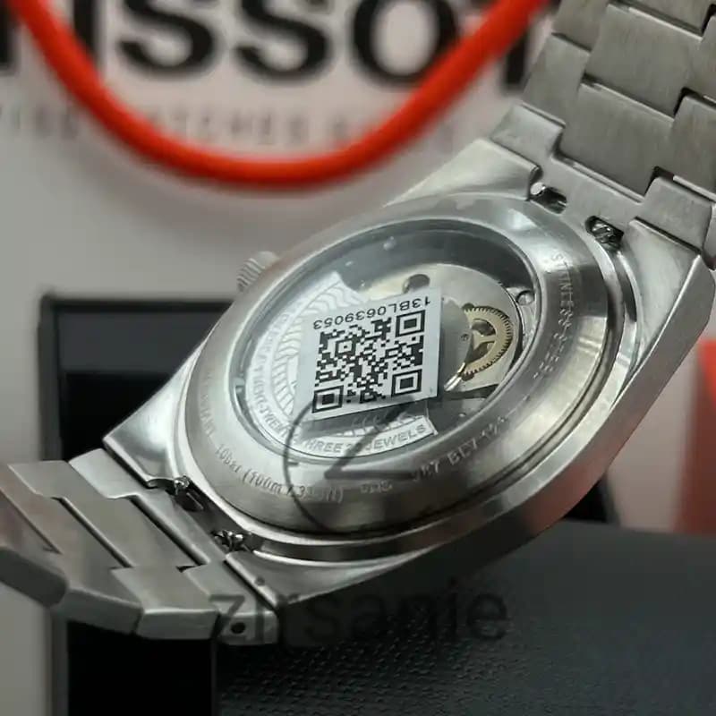 ساعت مچی مردانه تیسوت اتومات سیلور صفحه سرمهای Tissot PRX Powermatic 80 Automat Silver Navy — تصویر ۵