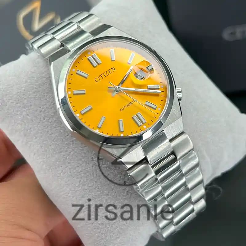 ساعت مچی مردانه سیتیزن سویوسا اتوماتیک سیلور صفحه زرد Citizen TSUYOSA Automatic Silver Yellow Screen — تصویر ۶