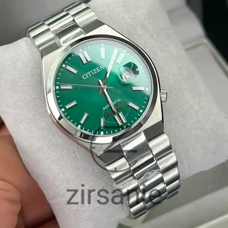 ساعت مچی مردانه سیتیزن سویوسا اتوماتیک سیلور صفحه سبز Citizen TSUYOSA Automatic Silver Green Screen — تصویر ۴