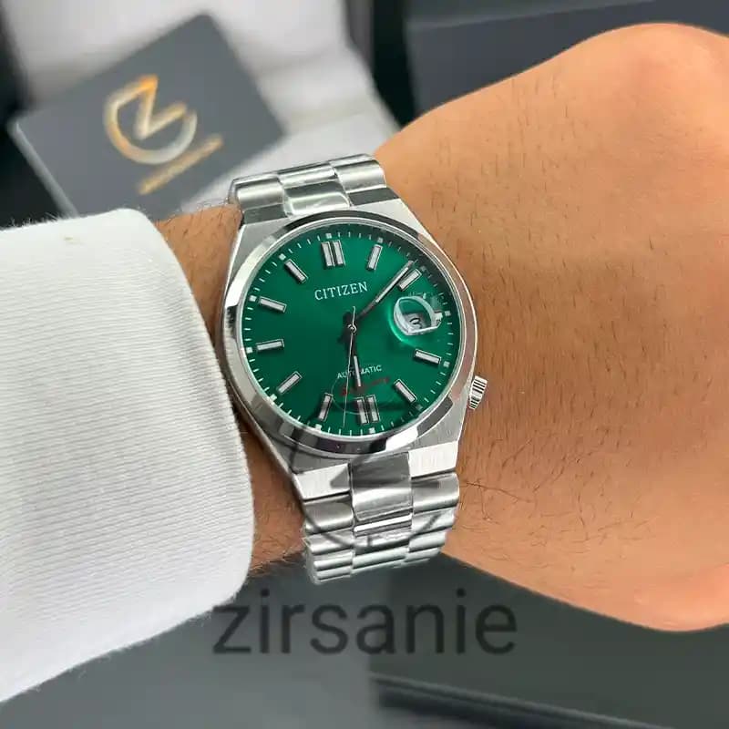 ساعت مچی مردانه سیتیزن سویوسا اتوماتیک سیلور صفحه سبز Citizen TSUYOSA Automatic Silver Green Screen — تصویر ۶