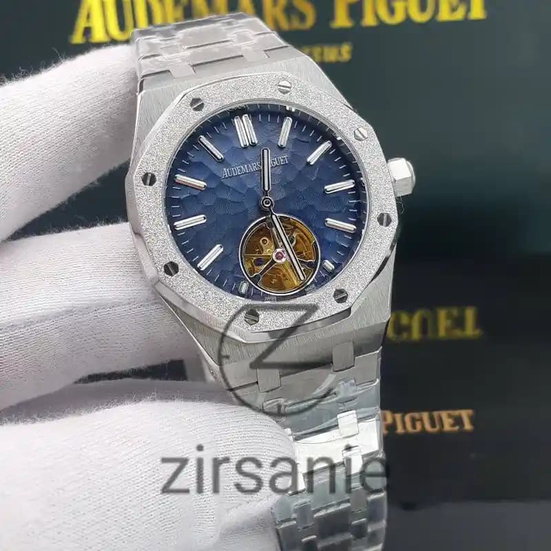 ساعت مچی مردانه اودمار پیگه توربیون اتومات سیلور صفحه آبی Audemars Piguet Torbion Automat Silver Blue Screen — تصویر ۳