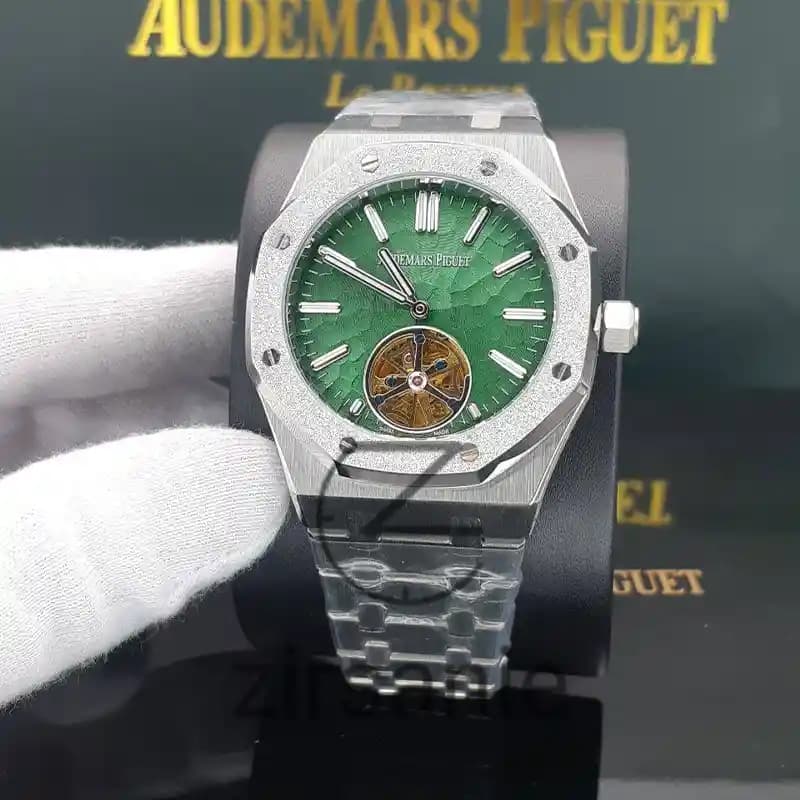 ساعت مچی مردانه اودمار پیگه توربیون اتومات سیلور صفحه سبز Audemars Piguet Torbion Automat Silver Green Screen — تصویر ۲