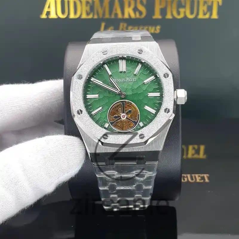 ساعت مچی مردانه اودمار پیگه توربیون اتومات سیلور صفحه سبز Audemars Piguet Torbion Automat Silver Green Screen — تصویر ۳