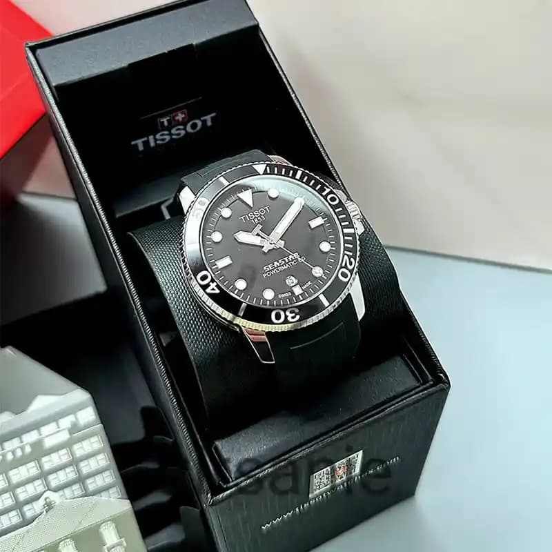 ساعت مچی مردانه تیسوت سی استار اتومات سیلور مشکی Tissot Sea Star 1853 Silver Black — تصویر ۲