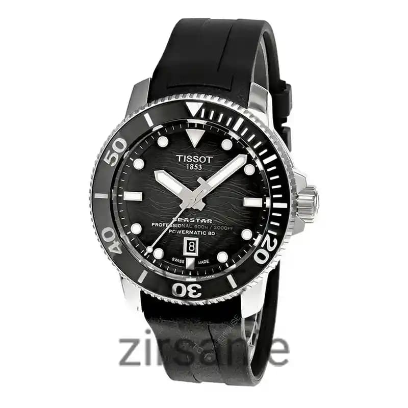 ساعت مچی مردانه تیسوت سی استار اتومات سیلور مشکی Tissot Sea Star 1853 Silver Black