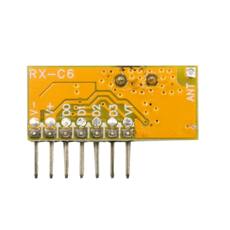 ماژول گیرنده 433MHZ کد لرن وایرلس سوپرهترودین RXC6 — تصویر ۲