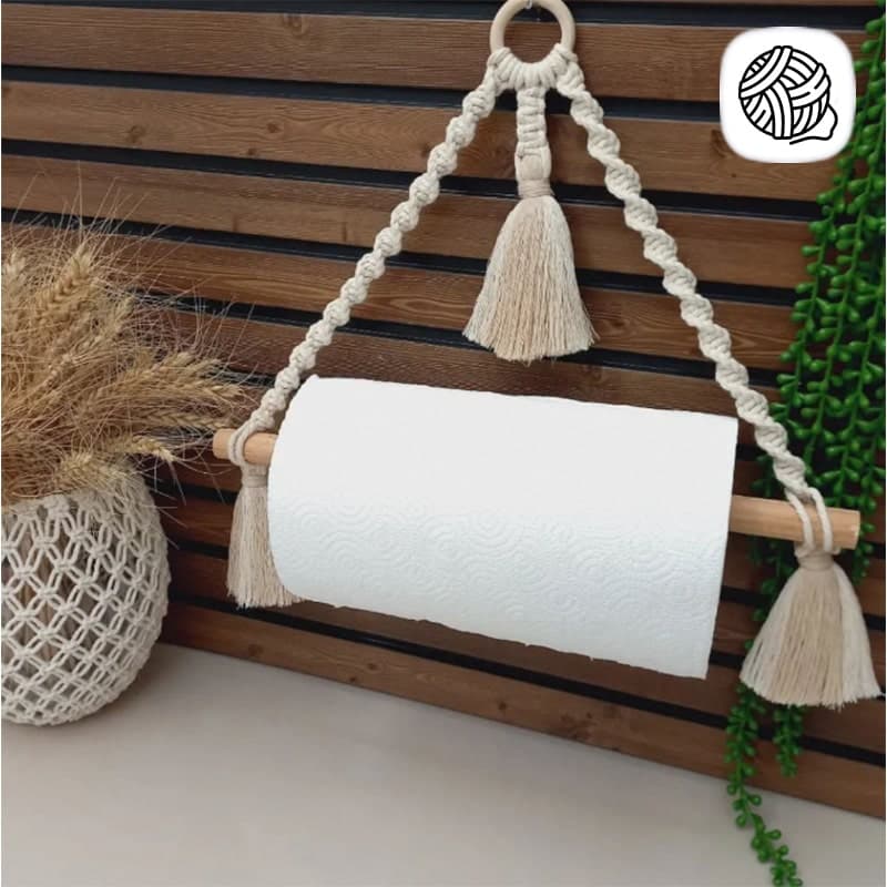 جا حوله ای مکرومه بافی کد 02