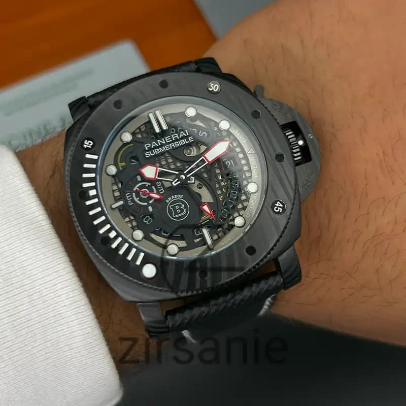 ساعت مچی مردانه پنرای اتوماتیک سابمرسیبل فول مشکی Panerai Submersible Full Black — تصویر ۶