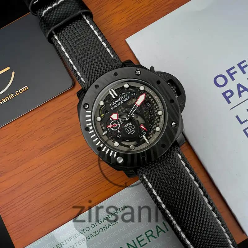 ساعت مچی مردانه پنرای اتوماتیک سابمرسیبل فول مشکی Panerai Submersible Full Black — تصویر ۲