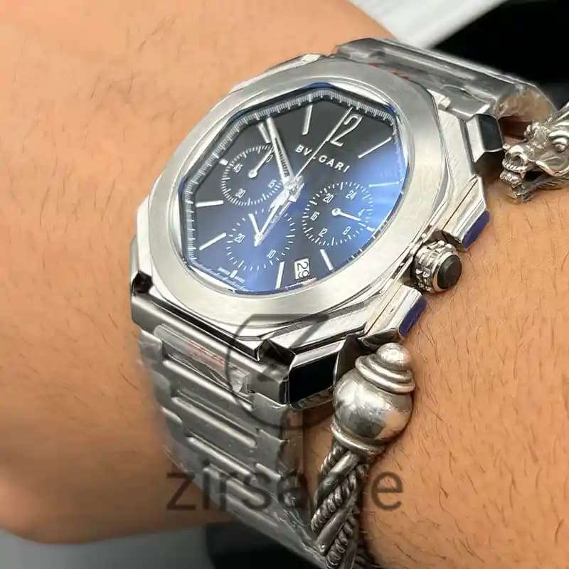 ساعت مچی مردانه بولگاری اوکتو روما سیلور Bulgari Octo Roma Silver — تصویر ۷