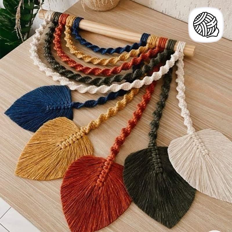 دیوار کوب مکرومه بافی مدل رنگین کمان کد 03