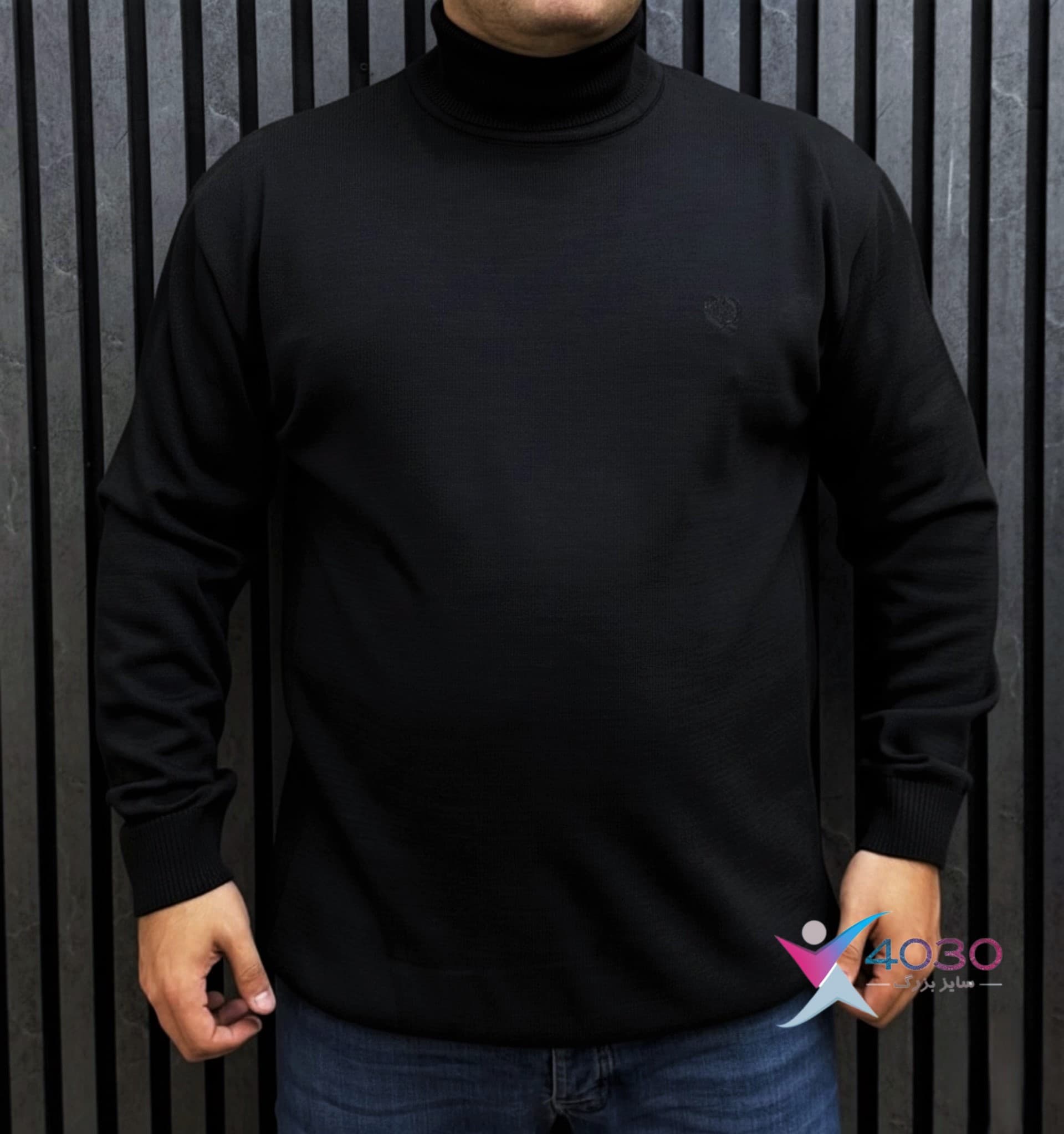 بلوز بافت یقه اسکی سایزبزرگ ( 5256 ) — تصویر ۵