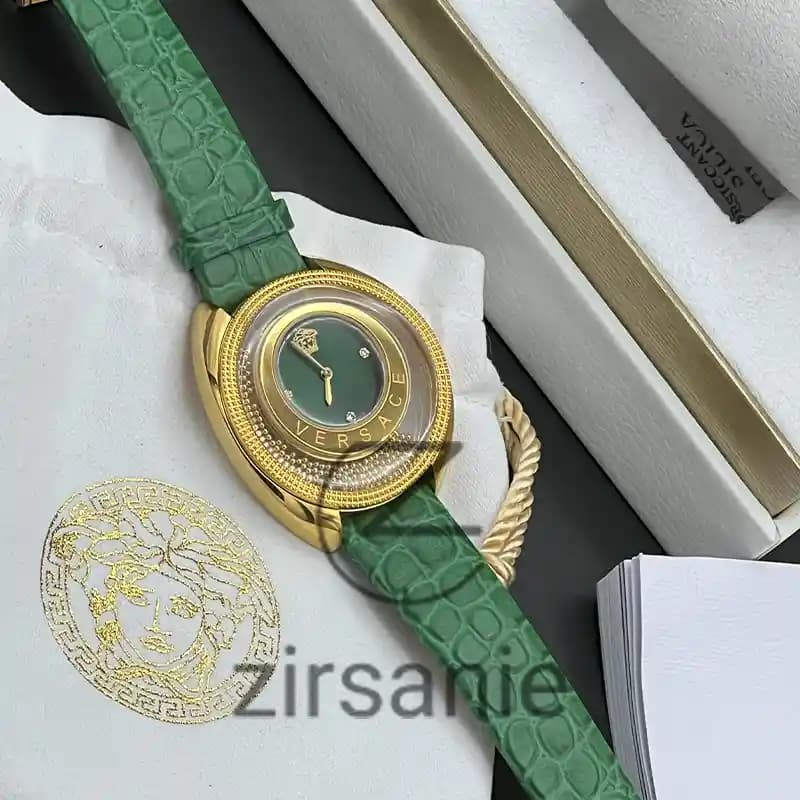 ساعت مچی زنانه ورساچه سبز طلایی Versace Green Gold — تصویر ۷