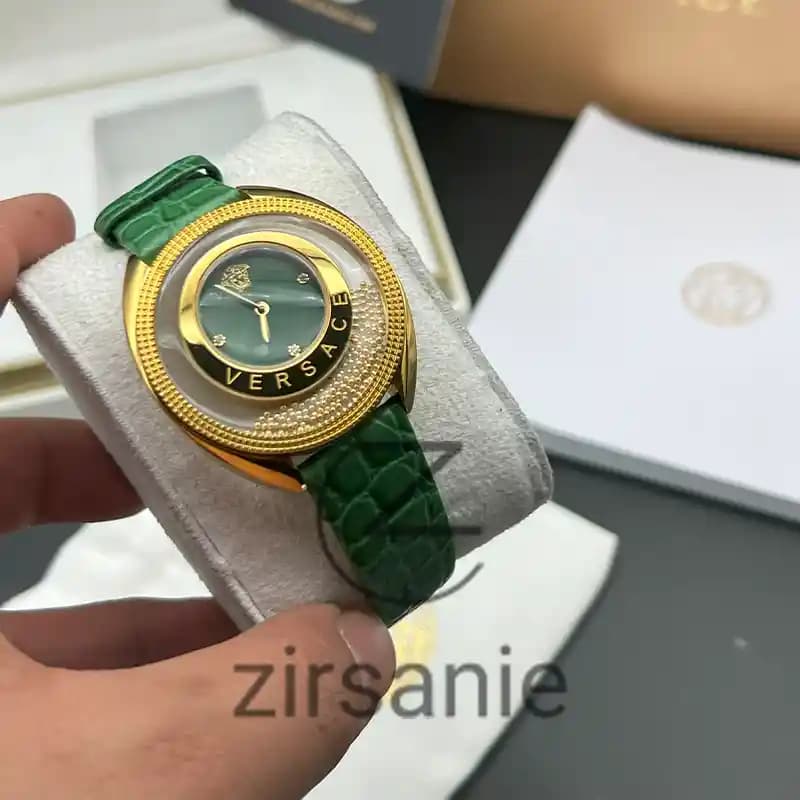 ساعت مچی زنانه ورساچه سبز طلایی Versace Green Gold — تصویر ۴