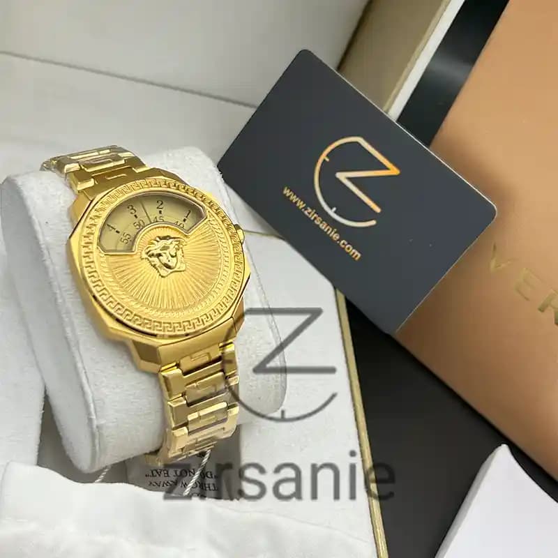 ساعت مچی مردانه ورساچه کنتوری طلایی Versace Meter Gold — تصویر ۳