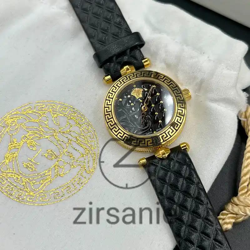 ساعت مچی زنانه ورساچه مشکی طلایی Versace Black Gold — تصویر ۶