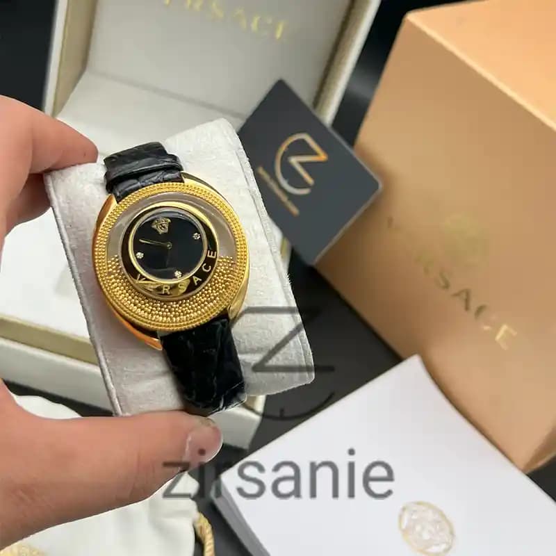ساعت مچی زنانه ورساچه مشکی طلایی Versace Black Gold — تصویر ۱۰